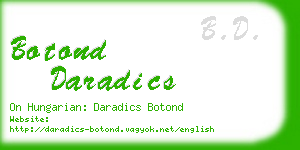 botond daradics business card